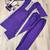 Violet crepe readymade suit with real mirror & embroidery work