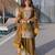 Mehendi chiffon readymade suit with real mirror & embroidery work