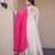 Pink&beige silk readymade anarkali suit with mirror & embroidery work