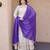 Violet&beige silk readymade anarkali suit with mirror & embroidery work