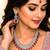 Ruby Red CZ Necklace Set with Earrings, Maang Tikka | Indian Bridal Jewelry