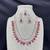 Ruby Red CZ Necklace Set with Earrings, Maang Tikka | Indian Bridal Jewelry