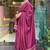 Wine rayon slub kurta pant dupatta set