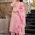 Light pink chanderi silk kurta pant dupatta set