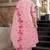 Light pink chanderi silk kurta pant dupatta set