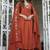 Orange rayon slub kurta pant dupatta set