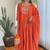 Orange heavy vichitra silk kurta pant dupatta set