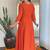 Orange heavy vichitra silk kurta pant dupatta set