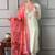 Off white viscose chanderi kurta pant dupatta set