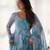 Women's Beautiful Printed Organza Silk Fabric Flared Anarkali Pant and Dupatta Set