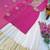 Pink fox georgette sharara suit with embroidered dupatta