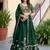 Green Thread & Sequins Emroidery  Silk blend Lehenga Choli With Dupatta