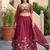 Maroon Thread & Sequins Emroidery  Silk blend Lehenga Choli With Dupatta