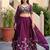 Wine Thread & Sequins Emroidery  Silk blend Lehenga Choli With Dupatta