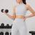 Anushil women solid high neck sleeveless crop top with high-rise tights co-ord activewear set