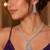 Amethyst Marquise CZ Lariat Necklace and Drop Earrings Bridal Jewelry Set