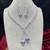 Amethyst Marquise CZ Lariat Necklace and Drop Earrings Bridal Jewelry Set