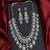 Cubic Zirconia Choker Necklace and Chandelier Earrings Set, Silver Bridal Jewelry