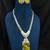 Yellow Crystal Statement Necklace Set | Silver Tone Bridal Jewelry