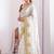 New Designer Fendy Satin Embroidered sequence Work Women's Saree With Blouse Set
