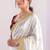 New Designer Fendy Satin Embroidered sequence Work Women's Saree With Blouse Set