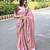 New Designer Fendy Satin Embroidered sequence Work Saree With Blouse Set For Women's