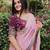 New Designer Fendy Satin Embroidered sequence Work Saree With Blouse Set For Women's