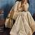 Beige zari tissue handloom weaving saree