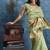 Pista zari tissue handloom weaving saree