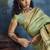 Pista zari tissue handloom weaving saree