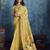 Yellow zari tissue handloom weaving saree