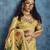 Yellow zari tissue handloom weaving saree