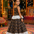Girls floral cotton navratri lehenga choli set with mirror lace & peplum top