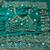 Teal fendy satin party wear saree with embroidered blouse