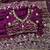 Purple fendy satin party wear saree with embroidered blouse