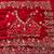 Red fendy satin party wear saree with embroidered blouse