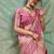 Pink cotton tissue zari woven saree with broad patta & running blouse