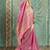 Pink cotton tissue zari woven saree with broad patta & running blouse