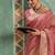 Peach cotton tissue zari woven saree with broad patta & running blouse