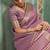 Lavender cotton tissue zari woven saree with broad patta & running blouse