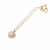 Pearl flower pendant necklace with crystal accents, gold tone