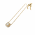 Pearl pendant necklace with gold-tone rope frame chain