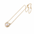 Pearl pendant necklace with gold-tone heart frame and crystal