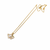 Pearl pendant necklace with ginkgo leaf design, gold chain