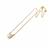 Pearl pendant necklace with crystal accents, gold chain