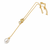 Gold-plated lariat necklace with freshwater pearl pendant