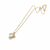 Pearl flower pendant necklace with gold-tone chain