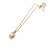 Pearl pendant necklace with crystal accents, gold-tone chain