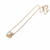 Pearl pendant necklace with gold-tone square frame