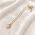 Pearl heart pendant necklace with crystal accents, gold-tone